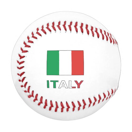 Italy and Italian Flag with Your Name Baseball