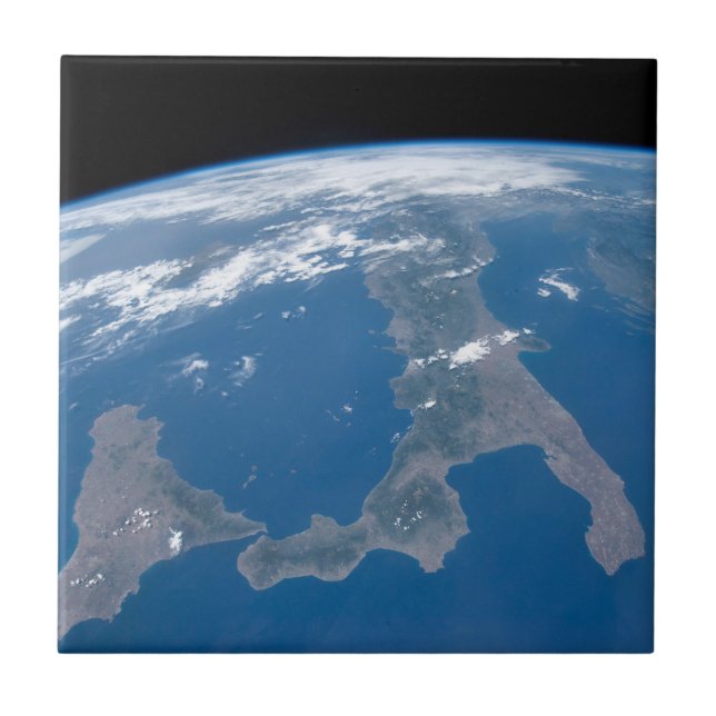 Italy And Its Island Sicily. Ceramic Tile (Front)