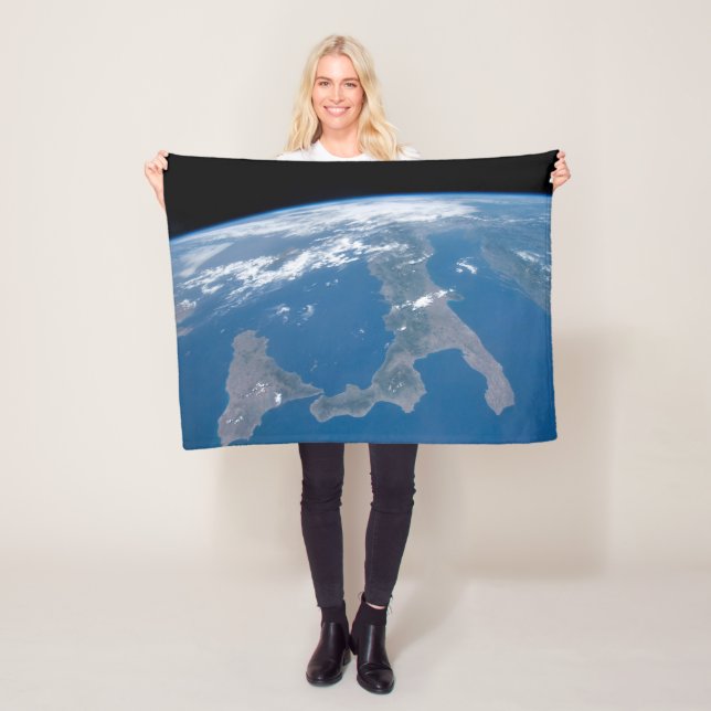 Italy And Its Island Sicily. Fleece Blanket (In Situ)