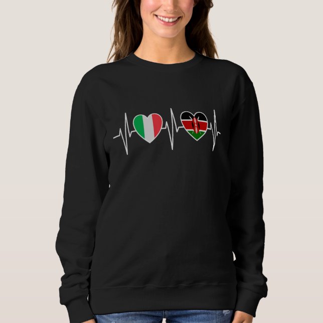 Italy And Kenya Kenyan Flag Flags Sweatshirt (Front)