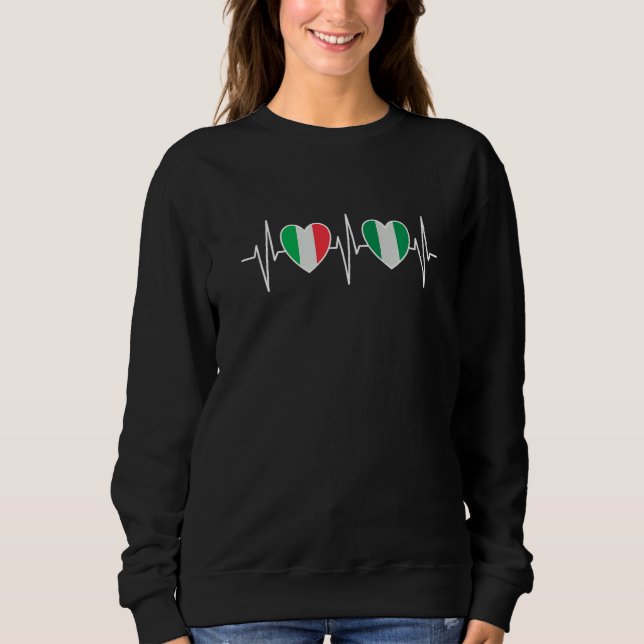 Italy And Nigeria Nigerian Flag Flags Sweatshirt (Front)