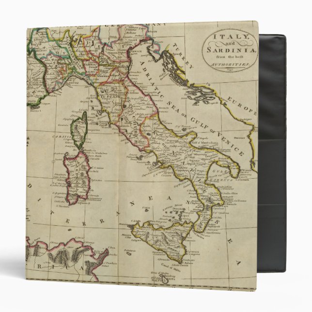Italy, and Sardinia Binder (Front/Inside)