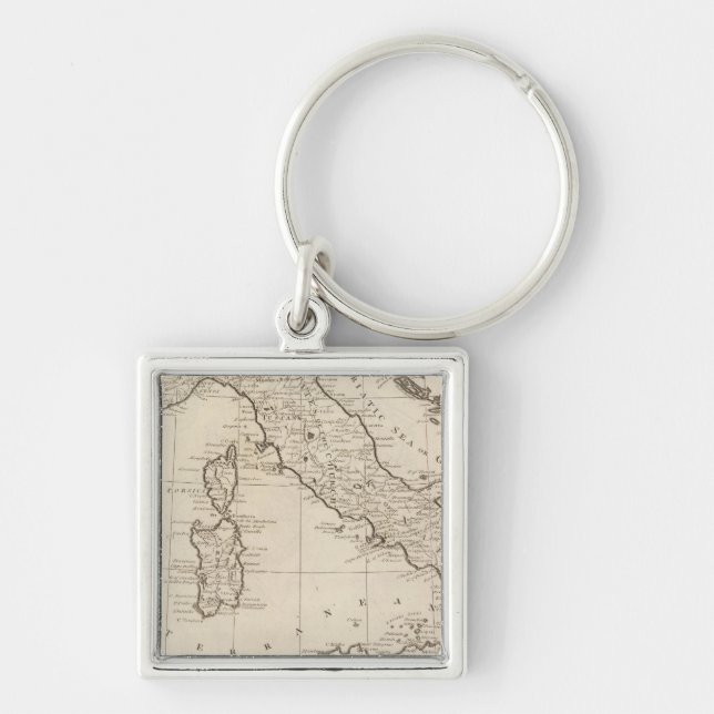 Italy, and Sardinia Keychain (Front)