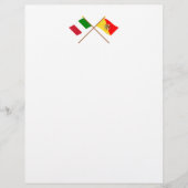 Italy and Sicilia crossed flags (Front)