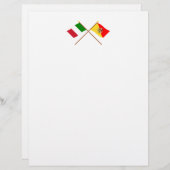 Italy and Sicilia crossed flags (Front/Back)