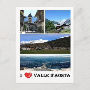 Italy - Aosta Valley - I Love - Postcard