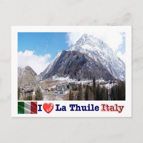 Italy _ Aosta Valley _ La Thuile _ I Love _ Postcard