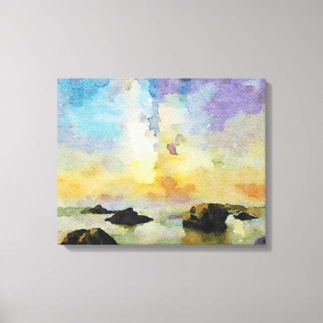 *~ Italy AP12 Beach Spiaggia delle cannelle Italia Canvas Print (Front)