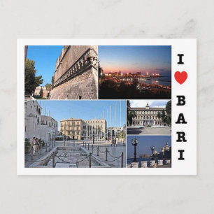Italy - Apulia - Bari - I Love - Postcard