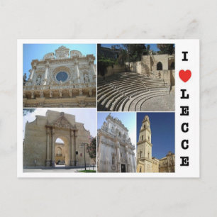 Italy - Apulia - Salento - Lecce - I Love - Postcard