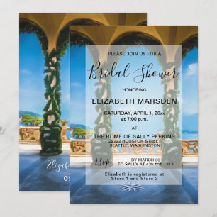 Italy Arches Elegant Bridal Shower Invitation