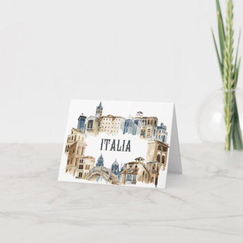 Italy Architecture Card