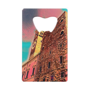 Italy architecture painting credit card bottle opener