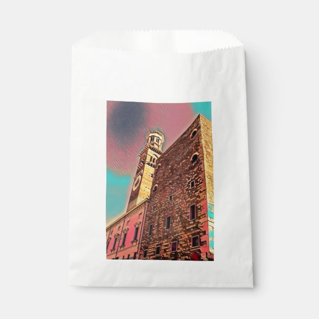 Italy architecture painting favor bag (Front)