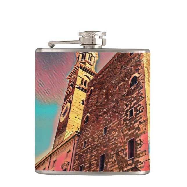 Italy architecture painting flask (Front)