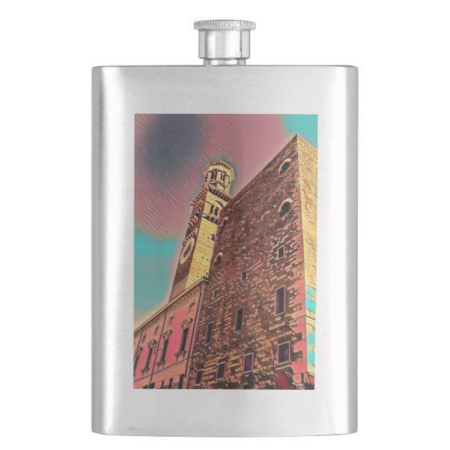 Italy architecture painting flask (Front)