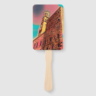 Italy architecture painting hand fan
