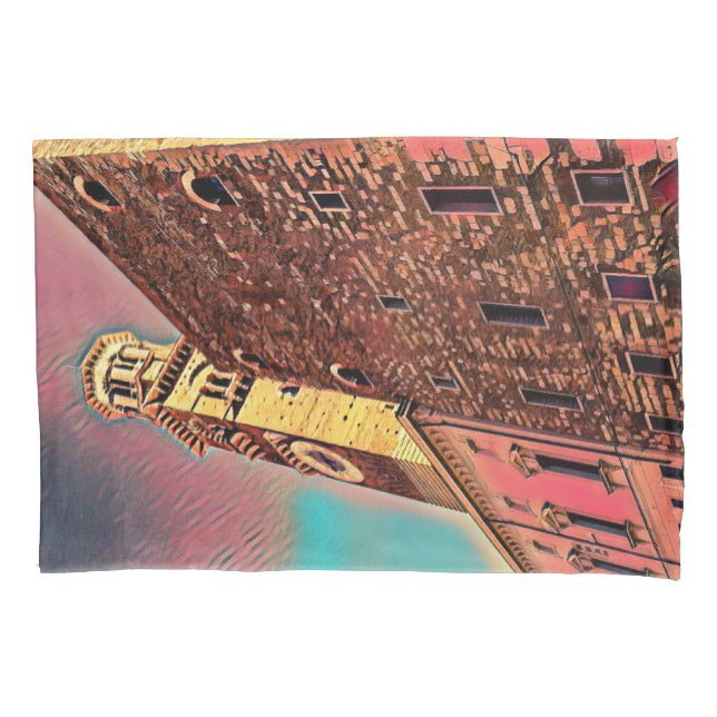 Italy architecture painting pillow case (Front)