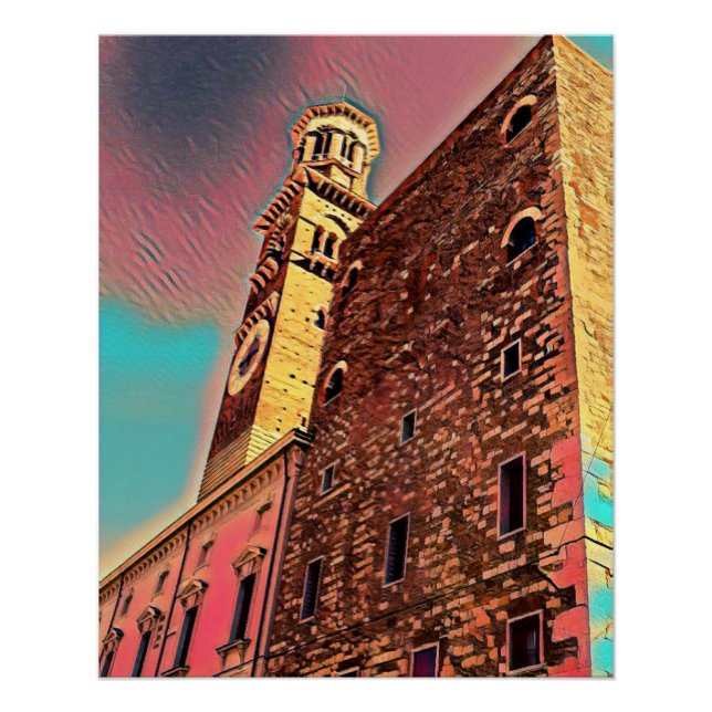 Italy architecture painting poster (Front)