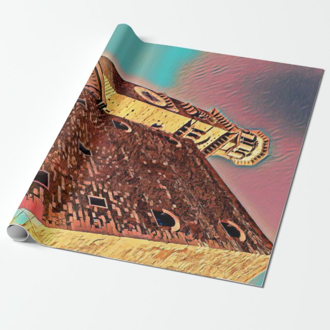 Italy architecture painting wrapping paper (Unrolled)