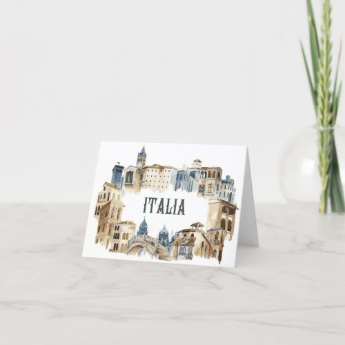 Italy Architecture Thank You Card