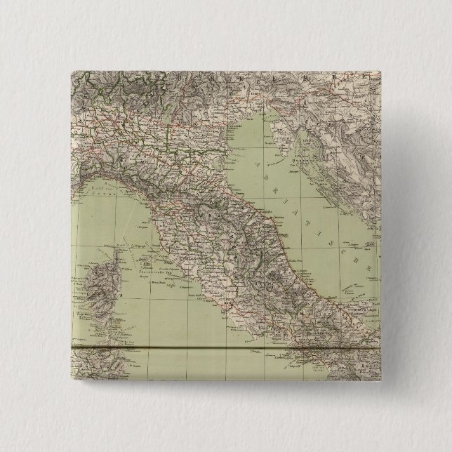 Italy Atlas Map Button (Front)