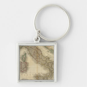 Italy Atlas Map Keychain