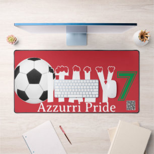 Italy Azzurri Pride: Achempong 2026 World Cup Cust Desk Mat