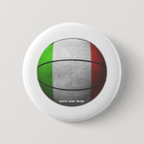 Italy Basketball Pinback Button Italy Basketball Pinback Button