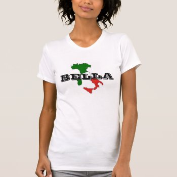 Italy Bella Women's T-shirt  White T-shirt by BeansandChrome at Zazzle