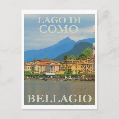 Italy Bellagio Vintage Travel Postcard