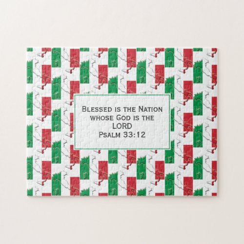 ITALY  Blessed Nation  ITALIAN FLAG Jigsaw Puzzle