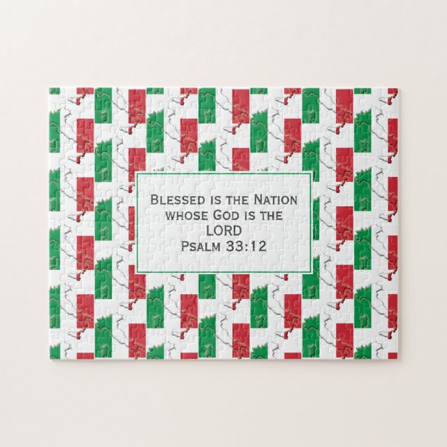 ITALY | Blessed Nation | ITALIAN FLAG Jigsaw Puzzle (Horizontal)