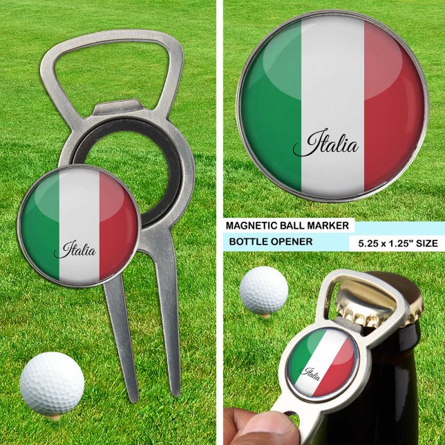 Italy bottle opener, golf marker, Italian Flag Divot Tool (Creator Uploaded)