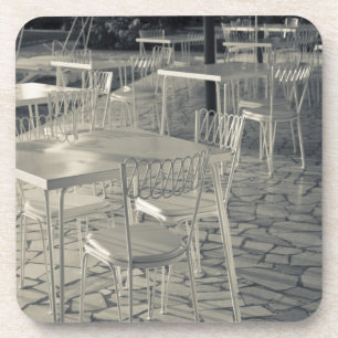 Italy, Brescia Province, Sirmione. Lakeside cafe Beverage Coaster