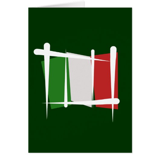 Italy Brush Flag Cards (Front)