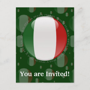 Italy Bubble Flag Invitation
