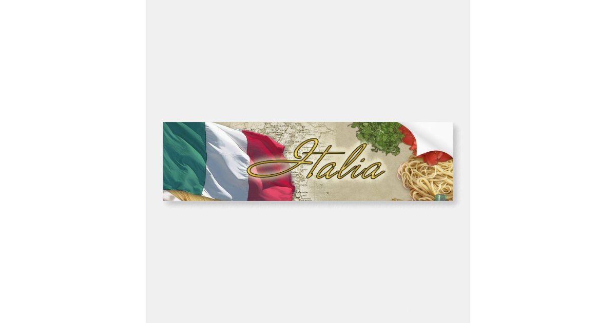 Italy Bumper Sticker | Zazzle.com