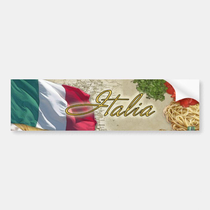 Italy Bumper Sticker | Zazzle.com