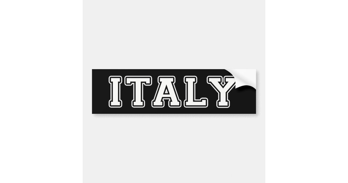 Italy Bumper Sticker | Zazzle