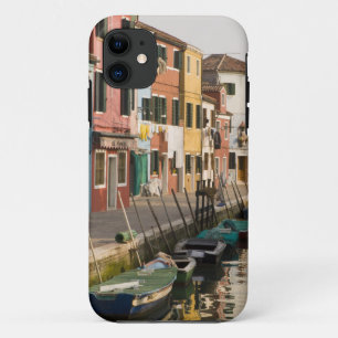 Italy, Burano. Colorful houses of line a iPhone 11 Case