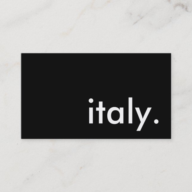 italy. business card (Front)