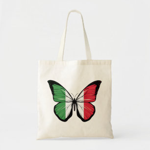 Italy Butterfly Flag Tote Bag