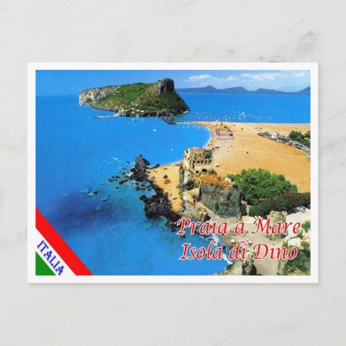 Italy _ Calabria _ Praia a Mare _ Isola di Dino _ Postcard