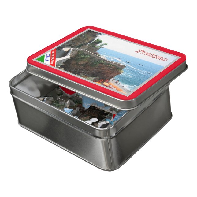 Italy - Campania - Amalfi Coast - Praiano - Jigsaw Puzzle (Lid Open)