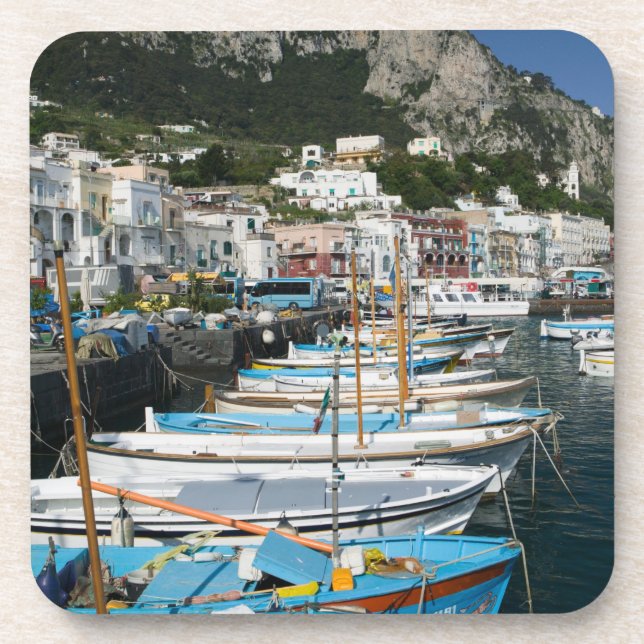ITALY, Campania, (Bay of Naples), CAPRI: Marina Beverage Coaster (Front)
