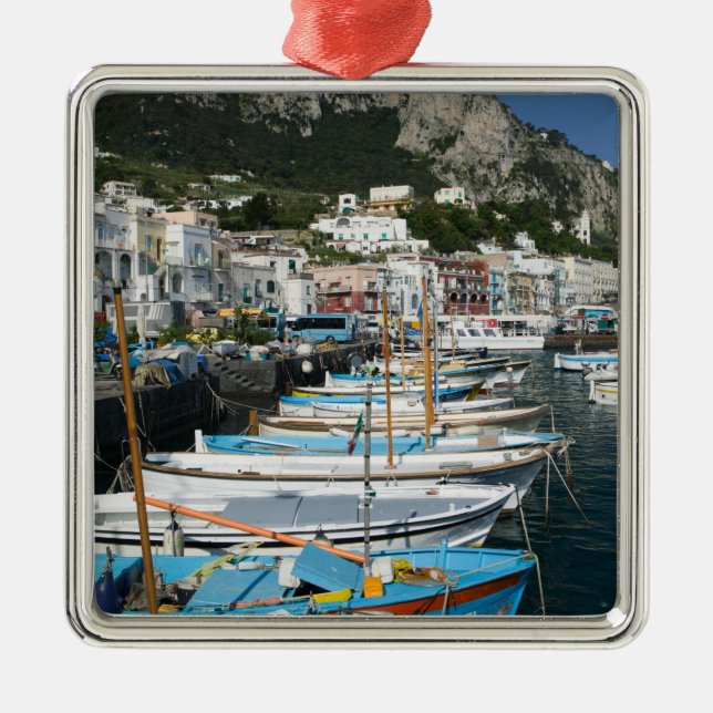ITALY, Campania, (Bay of Naples), CAPRI: Marina Metal Ornament (Front)