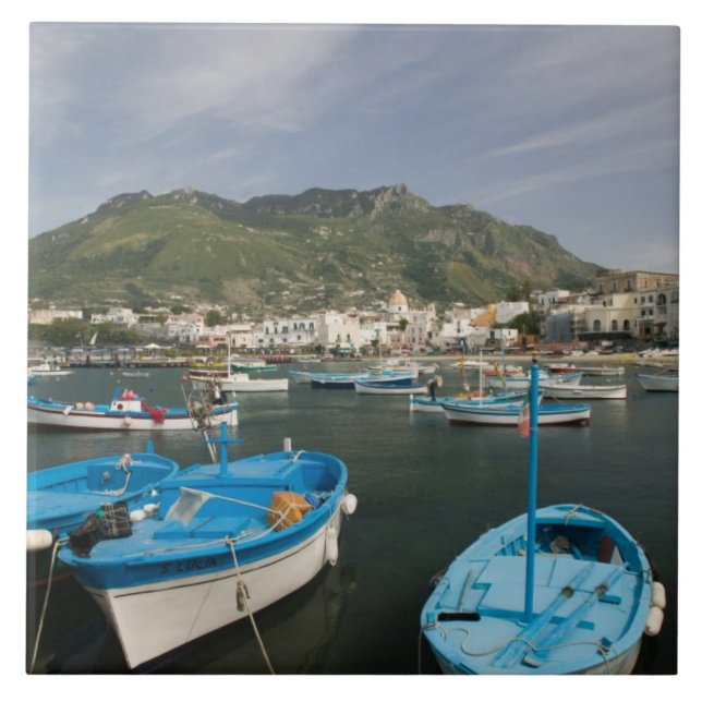 ITALY, Campania, (Bay of Naples), ISCHIA, FORIO: 2 Ceramic Tile (Front)