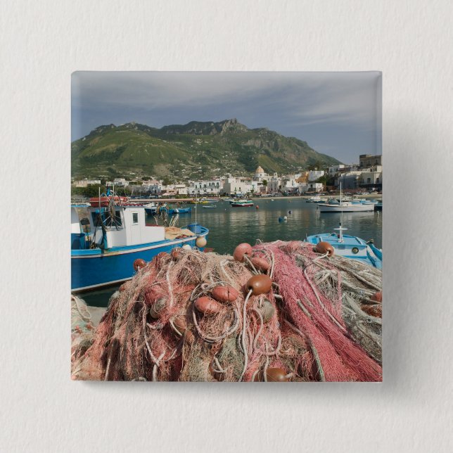 ITALY, Campania, (Bay of Naples), ISCHIA, FORIO: Pinback Button (Front)