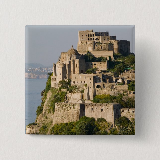 ITALY, Campania, Bay of Naples), ISCHIA, Pinback Button (Front)